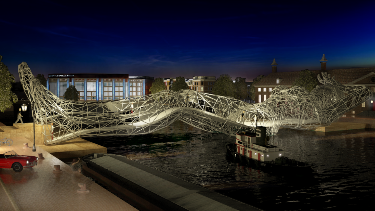 Progetto di ponte antropomorfo per Amsterdam